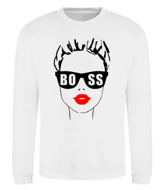 Світшот Lady boss Білий фото