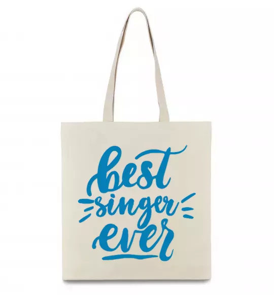 Эко-сумка Best singer ever Бежевый фото