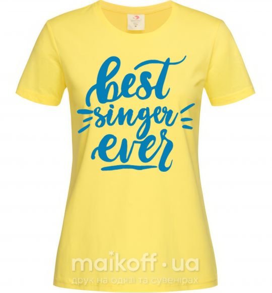 Женская футболка Best singer ever Лимонный фото