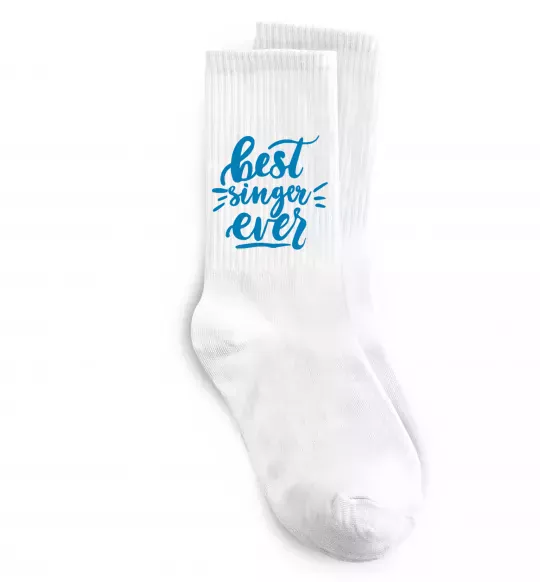 Шкарпетки Best singer ever Білий фото