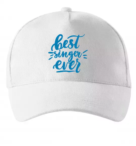 Кепка Best singer ever Білий фото