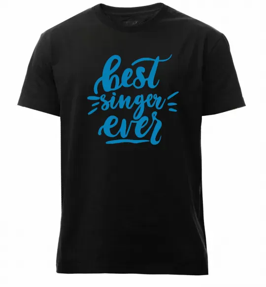 Чоловіча преміум футболка Best singer ever Чорний фото