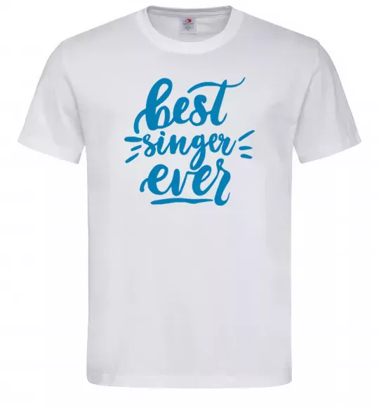 Чоловіча футболка Best singer ever Білий фото