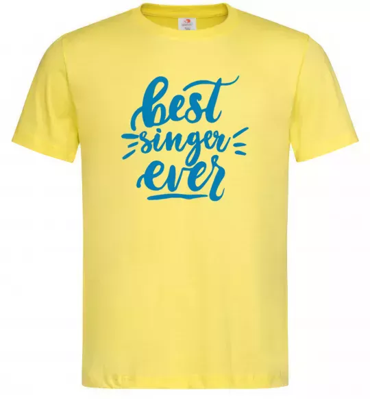Чоловіча футболка Best singer ever Лимонний фото
