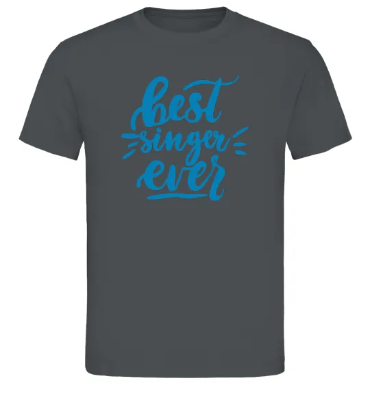 Чоловіча футболка Best singer ever Графіт фото