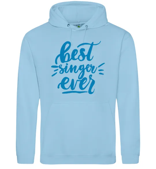 Мужская толстовка (худи) Best singer ever Голубой фото