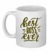 Чашка керамическая Best boss ever Белый Чашка керамическая Best boss ever Белый фото