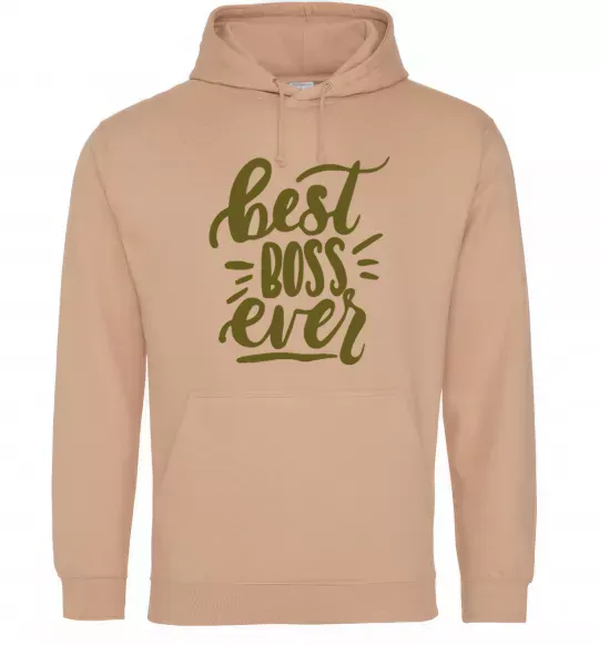 Жіноча толстовка (худі) Best boss ever Пісочний фото