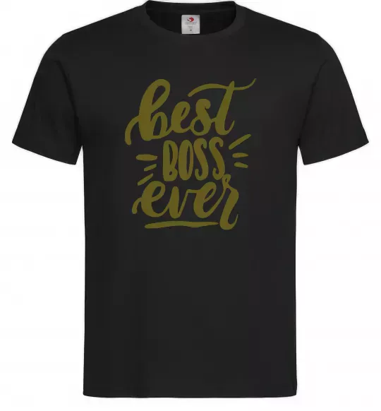 Мужская футболка Best boss ever Черный фото
