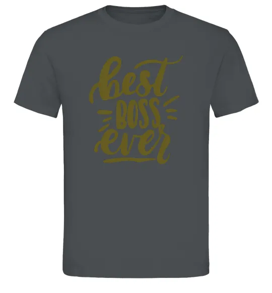 Мужская футболка Best boss ever Графит фото