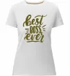Жіноча преміум футболка Best boss ever Білий фото