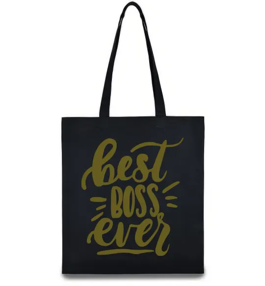 Эко-сумка Best boss ever Черный фото