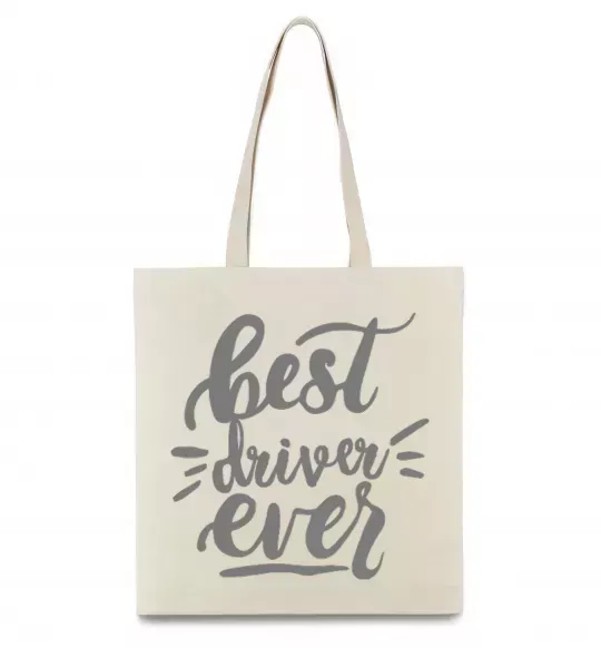 Еко-сумка Best driver ever Бежевий фото