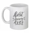 Чашка керамічна Best driver ever Білий фото