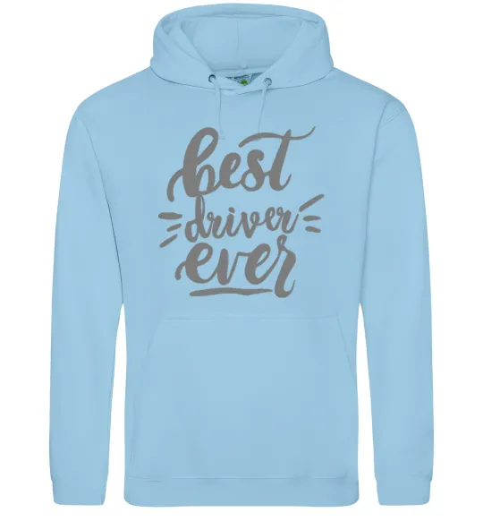 Чоловіча толстовка (худі) Best driver ever Блакитний фото