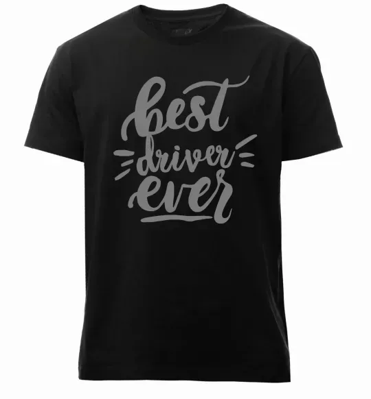 Мужская премиум футболка Best driver ever Черный фото