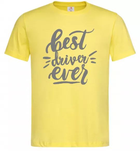 Мужская футболка Best driver ever Лимонный фото
