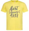Мужская футболка Best driver ever Лимонный Мужская футболка Best driver ever Лимонный фото
