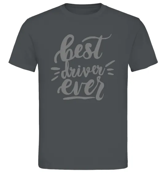 Мужская футболка Best driver ever Графит фото