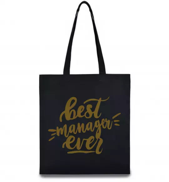 Еко-сумка Best manager ever Чорний фото