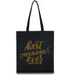 Еко-сумка Best manager ever Чорний фото