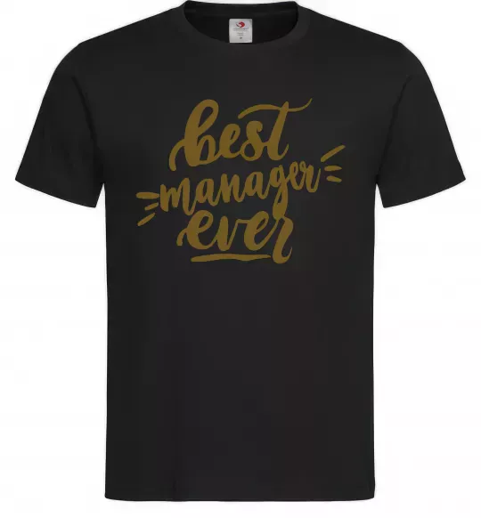 Мужская футболка Best manager ever Черный фото