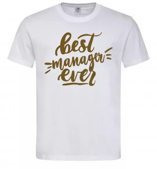 Мужская футболка Best manager ever Белый фото