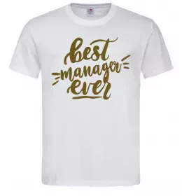 Чоловіча футболка Супер менеджер лого Чорний фото