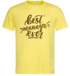 Мужская футболка Best manager ever Лимонный Мужская футболка Best manager ever Лимонный фото