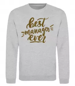 Світшот Супер менеджер лого Чорний фото