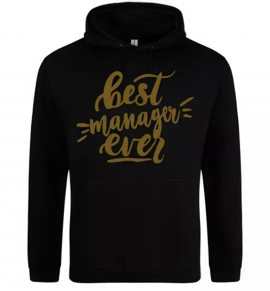 Чоловіча толстовка (худі) Best manager ever Чорний фото