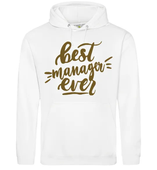 Жіноча толстовка (худі) Best manager ever Білий фото