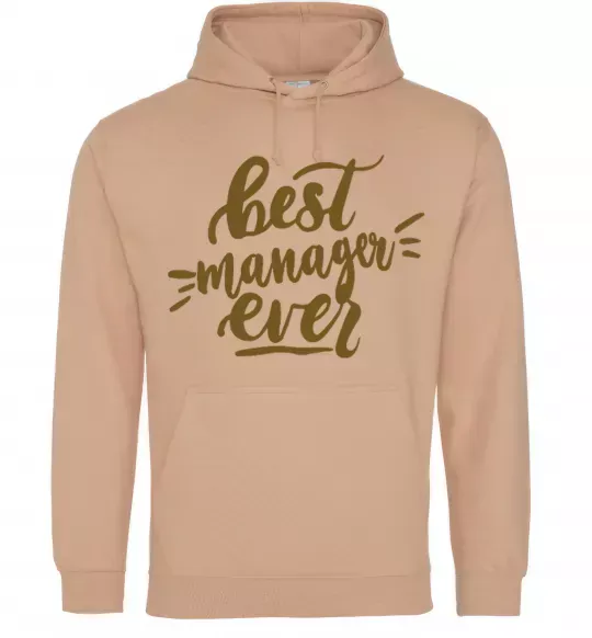 Жіноча толстовка (худі) Best manager ever Пісочний фото