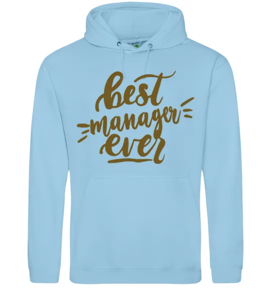 Жіноча толстовка (худі) Best manager ever Блакитний фото