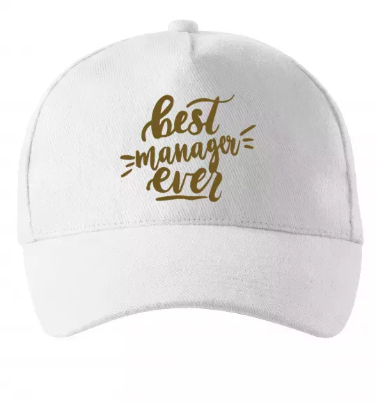 Кепка Best manager ever Білий фото