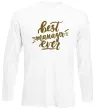 Лонгслив Best manager ever Белый фото