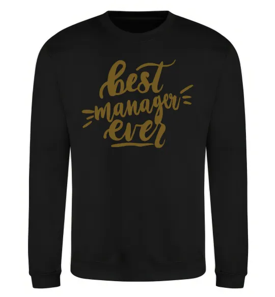 Свитшот Best manager ever Черный фото