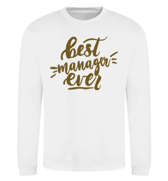 Свитшот Best manager ever Белый фото