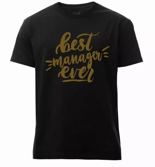 Мужская премиум футболка Best manager ever Черный фото