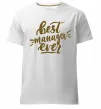 Мужская премиум футболка Best manager ever Белый фото