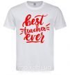Чоловіча футболка Best teacher ever text Білий фото