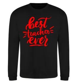 Світшот Best teacher ever text Чорний фото