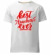 Чоловіча преміум футболка Best teacher ever text Білий фото