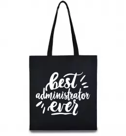 Эко-сумка Best administrator ever Черный фото