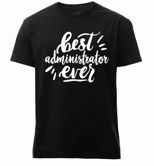 Чоловіча преміум футболка Best administrator ever Чорний фото