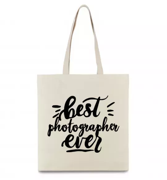 Эко-сумка Best photographer ever Бежевый фото