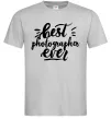 Мужская футболка Best photographer ever Серый фото