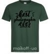 Мужская футболка Best photographer ever Темно-зеленый фото