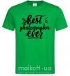 Мужская футболка Best photographer ever Зеленый фото