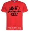 Мужская футболка Best photographer ever Красный фото